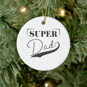 Super Dad Ceramic Tree Decoration