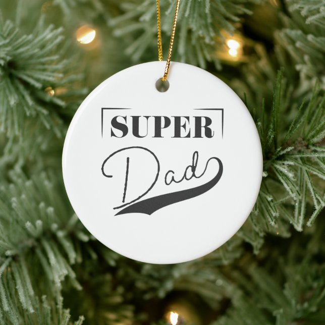 Super Dad Ceramic Tree Decoration (Tree)