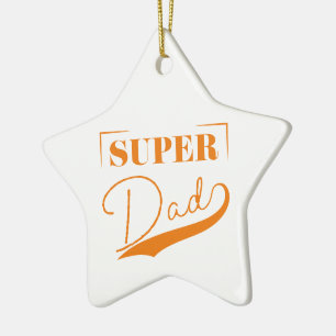 Super Dad Ceramic Tree Decoration