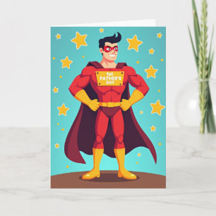 Super Dad Comic Book Style Card