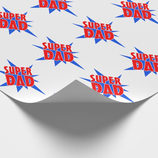 Super Dad Father's Day Gift Wrap (Corner)