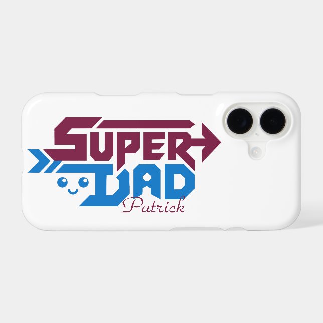 Super Dad Gamer Gift – Cute Retro (Back Horizontal)