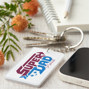 Super Dad Gamer Gift – Cute Retro Key Ring
