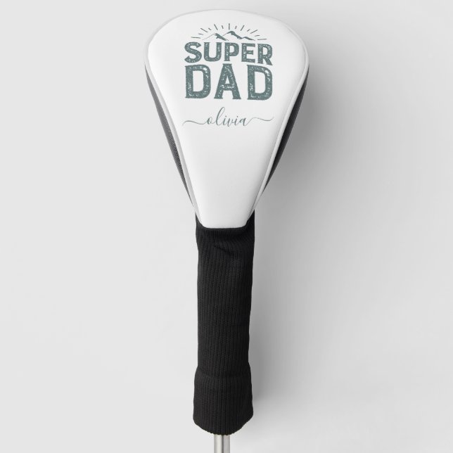 Super Dad Golf Head Cover – Personalised Father’s  (Front)