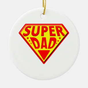 Super Dad - Happy Fathers Day Ceramic Tree Decoration