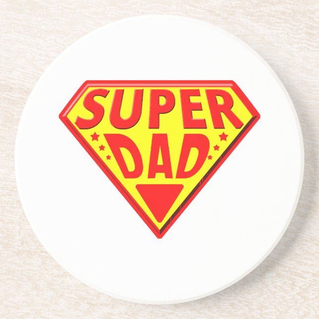 Super Dad - Happy Fathers Day Coaster (Front)