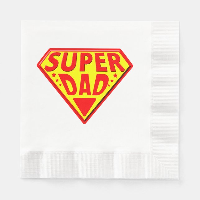 Super Dad - Happy Fathers Day Napkin (Front)