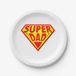 Super Dad - Happy Fathers Day Paper Plate