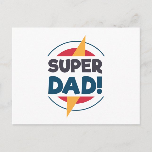 Super Dad Happy Father's Day | Postcard (Front)