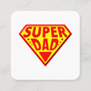 Super Dad - Happy Fathers Day Square Business Card