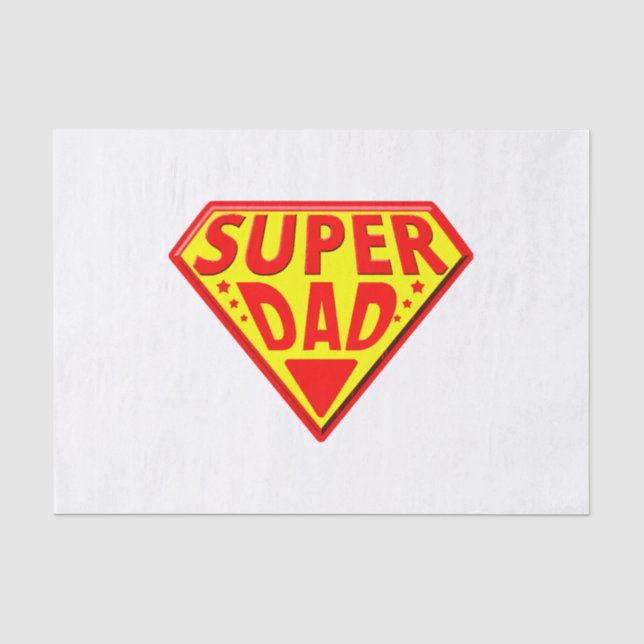 Super Dad - Happy Fathers Day Tissue Paper (Front)