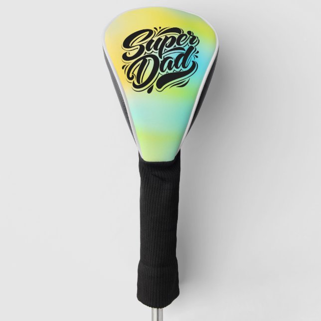 Super Dad Hero Typography Design-67888 Golf Head Cover (Front)