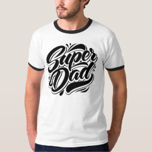 Super Dad Hero Typography Design-67888 T-Shirt