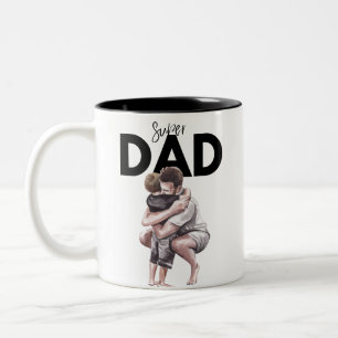 Super Dad Hugging Son Mug