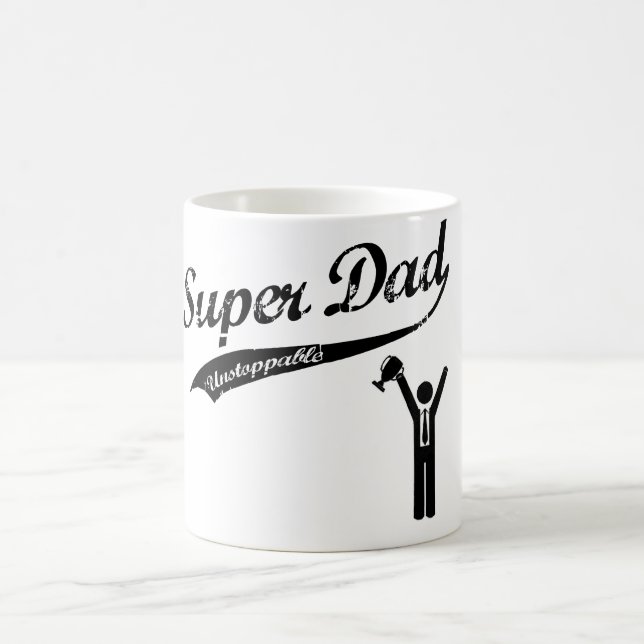 Super Dad is UNSTOPPABLE! coffee mug (Center)