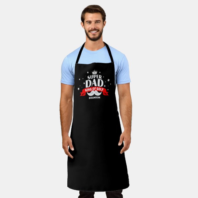 Super Dad King of the Grill Grillmaster Black Apron (Worn)