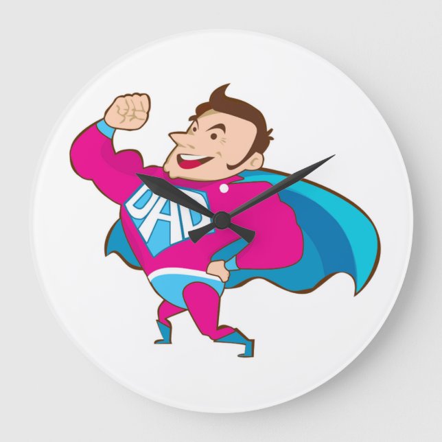SUPER DAD LARGE CLOCK (Front)
