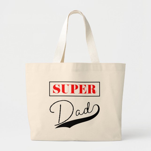 Super Dad  Large Tote Bag (Front)