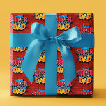 Super Dad Moustache Modern Grunge Wrapping Paper<br><div class="desc">Super Dad Moustache Modern Grunge Wrapping Paper Gift Wrap features the text "Super Dad" in modern red and yellow typography on a blue and red grunge background accented with a moustache. Gifts for Dad for birthday,  Father's Day,  Christmas,  holidays and more. Created by Evco Studio www.zazzle.com/store/evcostudio</div>