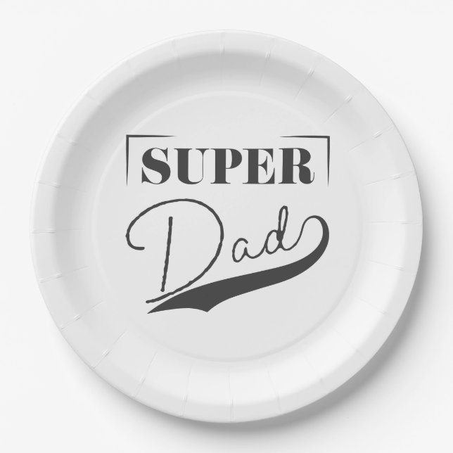 Super Dad Paper Plate (Front)