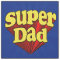 Super Dad Red Yellow Blue Father's Day Superhero
