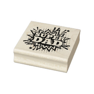 Super Dad Rubber Stamp