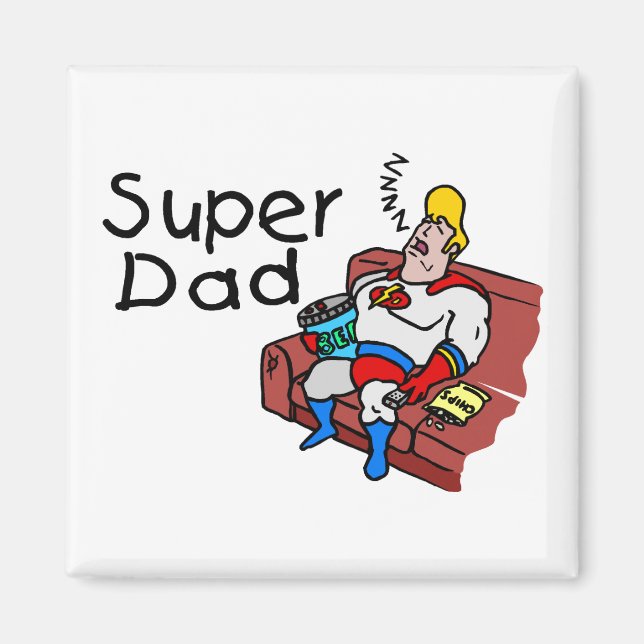 Super Dad (Sleeping) Magnet (Front)