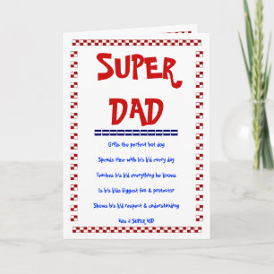 SUPER DAD, SUPER KID CARD