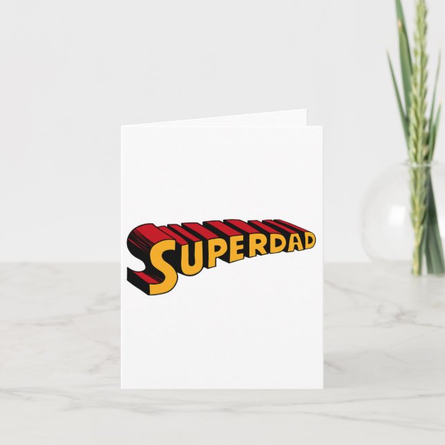Super Dad Superdad Funny Superhero Dad  Card (Front)