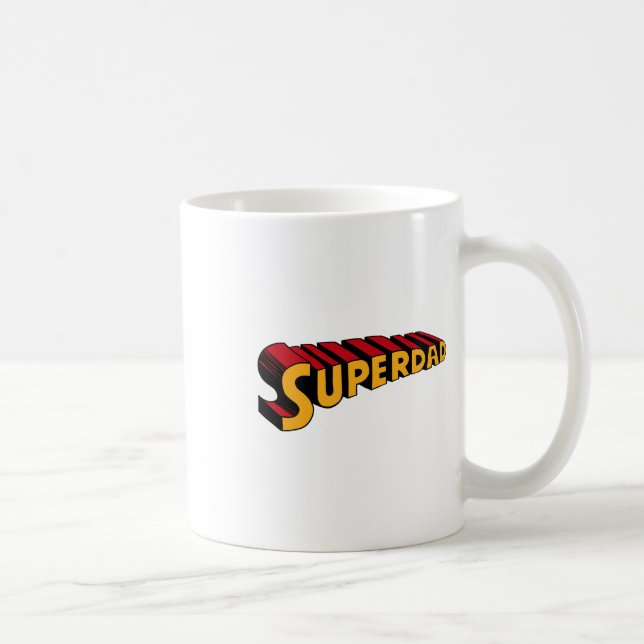 Super Dad Superdad Funny Superhero Dad  Coffee Mug (Right)