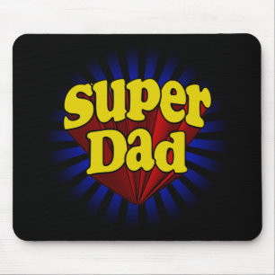 Super Dad, Superhero Red/Yellow/Blue Mouse Pad