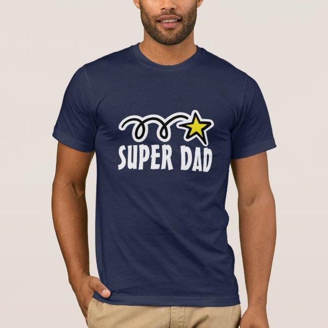 Super Dad t-shirt - Quirky Gift for best father (Front)