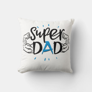 Super Dad Throw Pillow – Cozy Father Gift