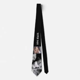 Super Dad Typography Custom Photo Fathers Day Tie