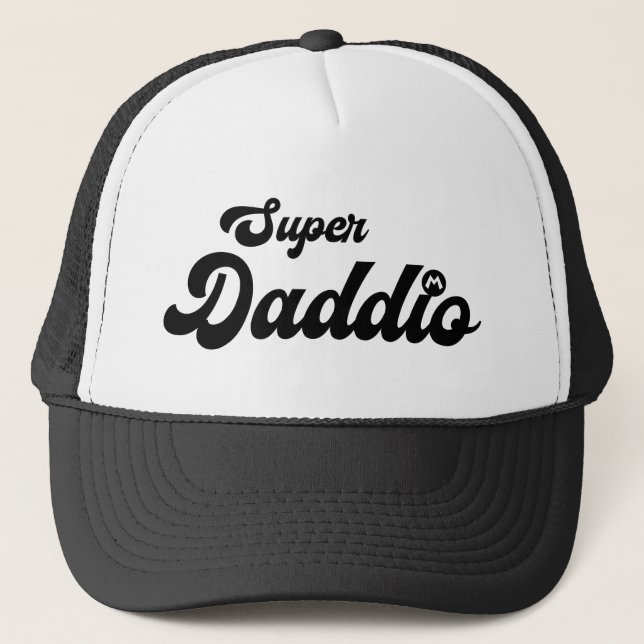 Super Daddio Funny Hat.Best Gift for Dad. Trucker Hat (Front)
