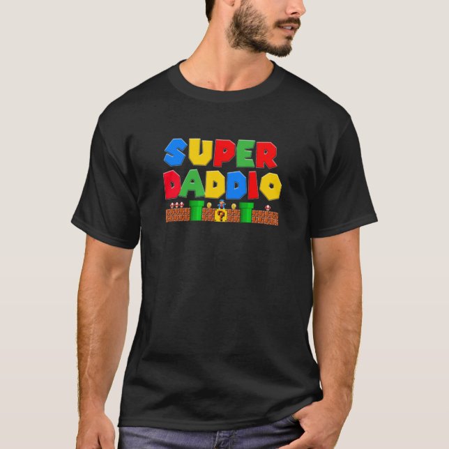 Super Daddio shirt Fathers Day Super Dad Father Gi (Front)