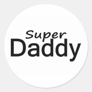 Super Daddy Classic Round Sticker
