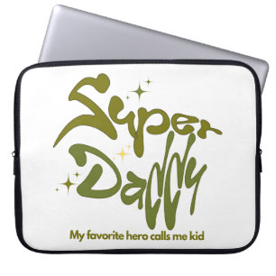 Super Daddy Hero for Kids Laptop Sleeve