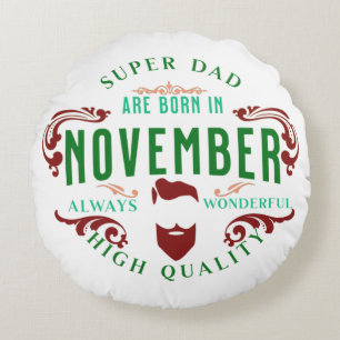 Super Dads, Simple Elegant Fathers day gift Round Cushion