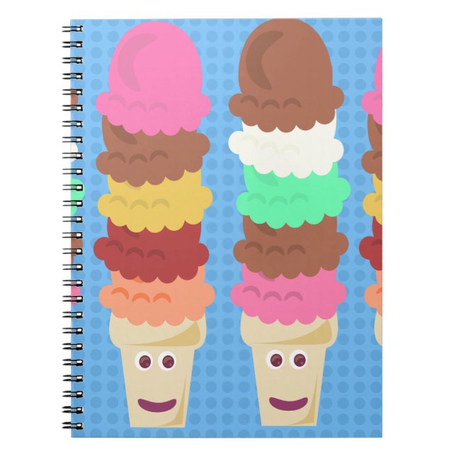 Super Decker Ice Cream Cones Notebook (Front)