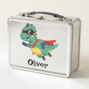 Super Dino Hero – Cute Flying T-Rex with Cape Metal Lunch Box