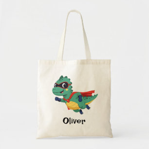 Super Dino Hero – Cute Flying T-Rex with Cape Tote Bag