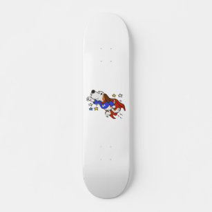Super dog cartoon   choose background color skateboard
