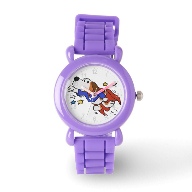Super dog cartoon | choose background colour watch (Front)