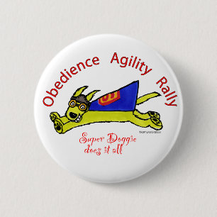 Super Doggie Does It All 6 Cm Round Badge