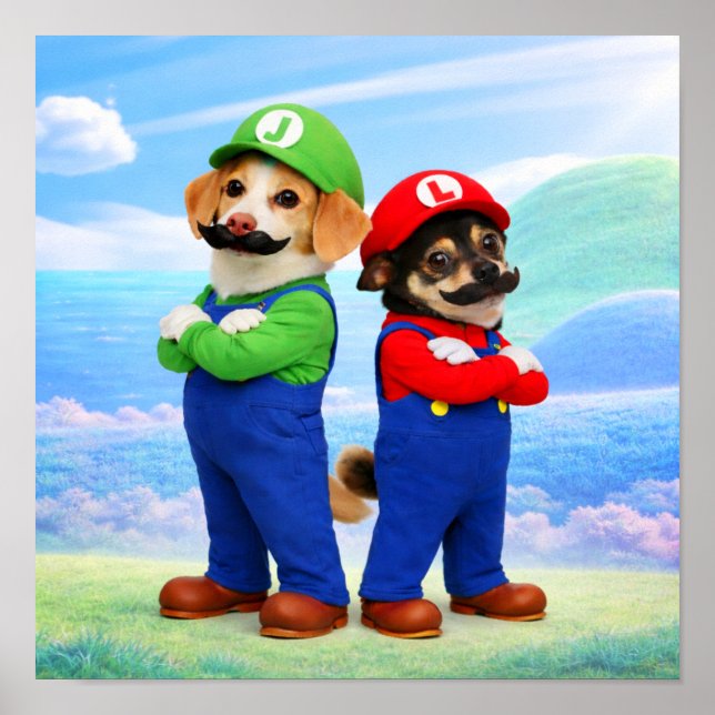 "Super Doggio Bro's" Poster (Front)