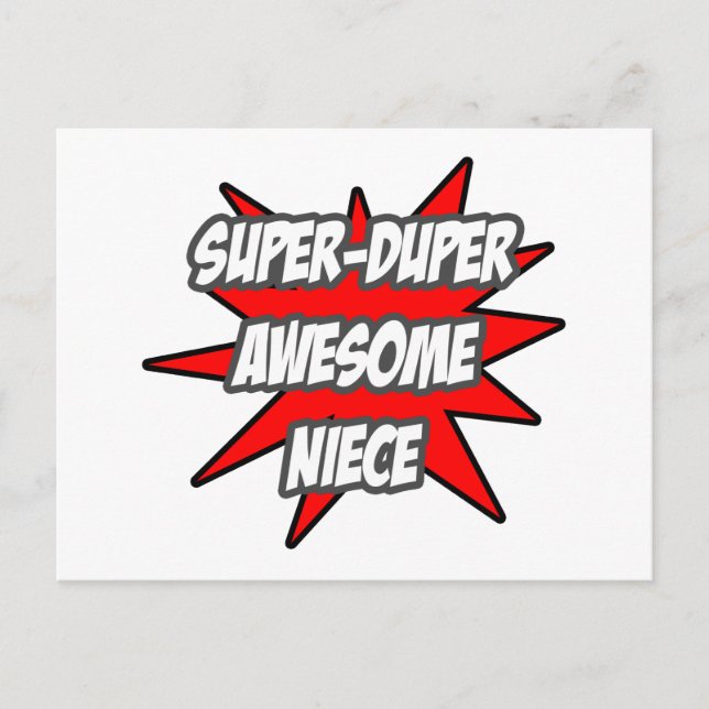 Super Duper Awesome Niece Postcard (Front)