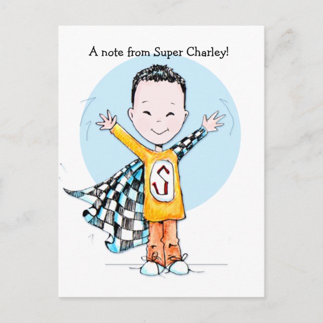 Super Duper Boy post card (Front)