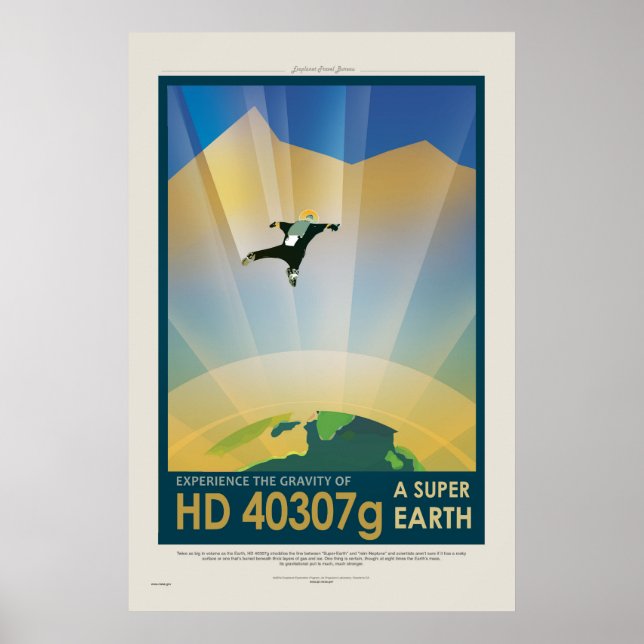 Super Earth Tour - Retro NASA Travel Poster (Front)