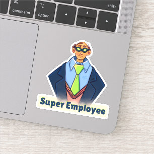 Super Employee cartoon Sticker